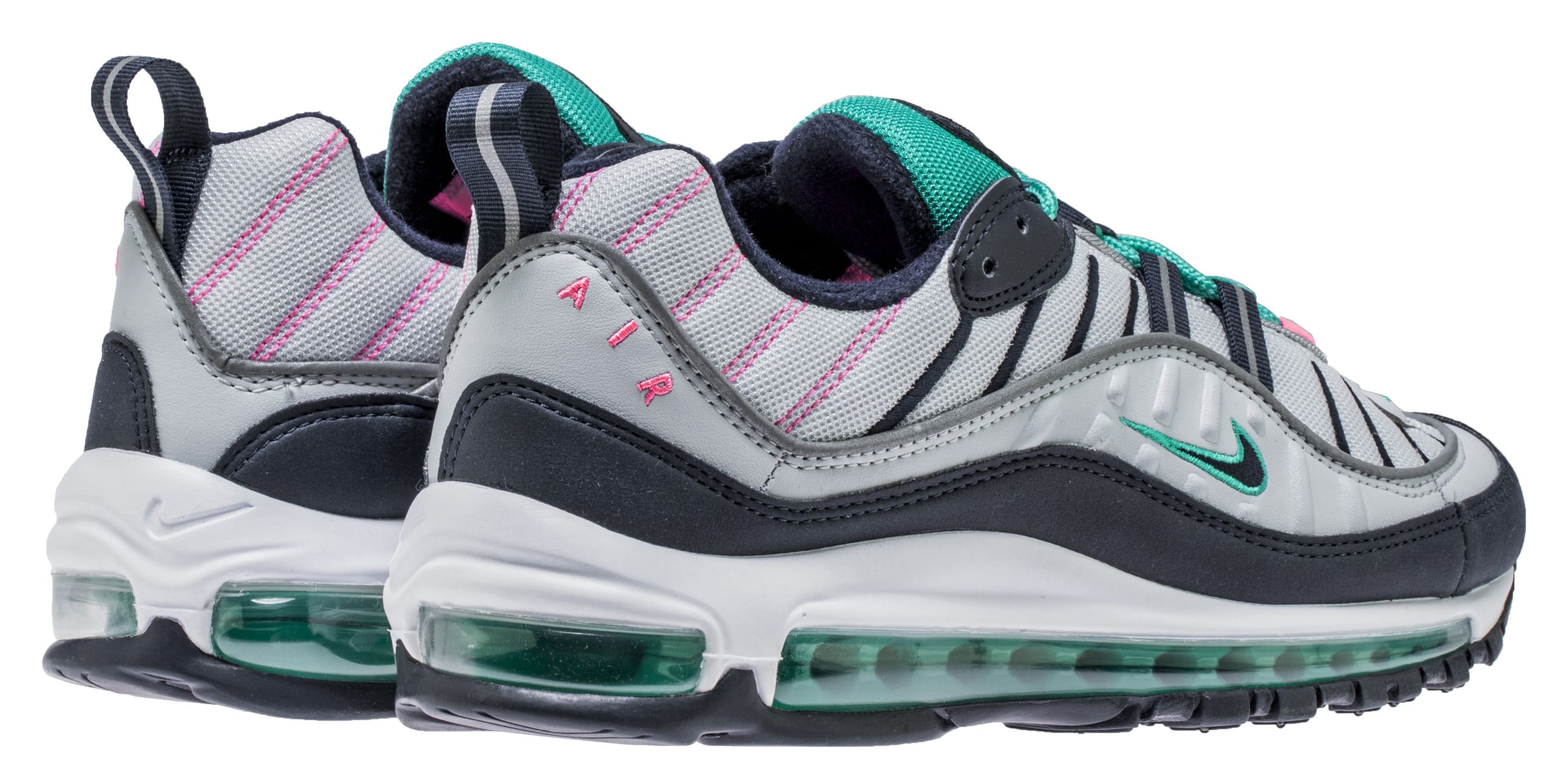 Resident housewife to add Nike Air Max 98 South Beach 'Pure Platinum/Obsidian/Kinetic Green'  640744-005 Release Date | Sole Collector