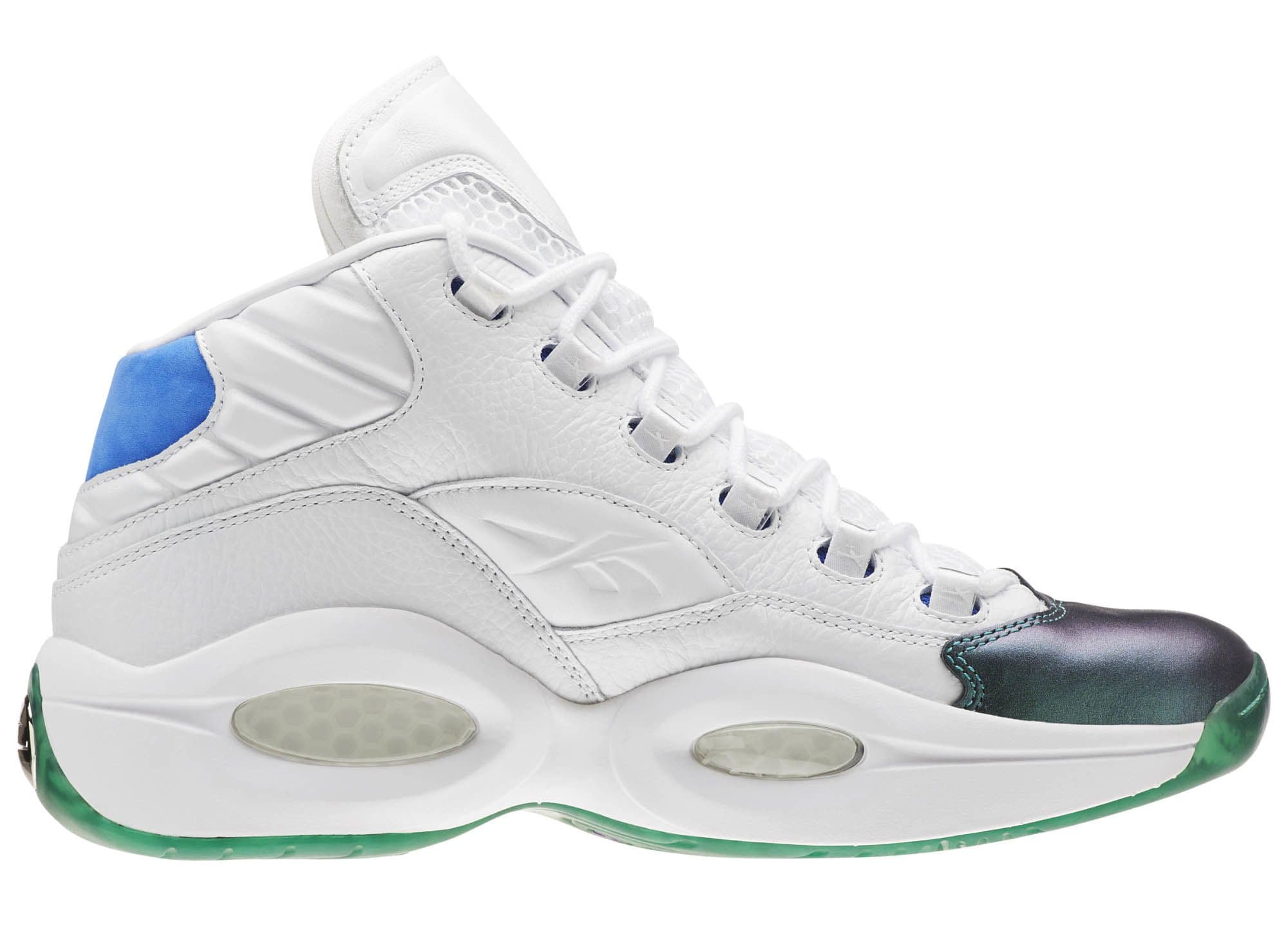 reebok question mid stem green