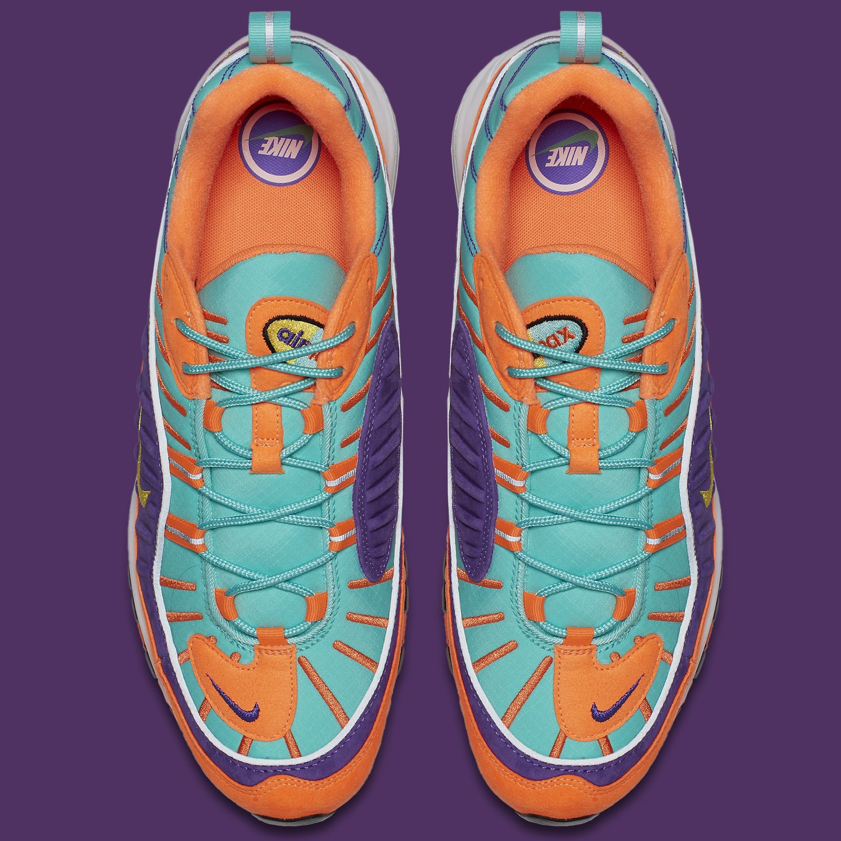 air max 98 orange and purple