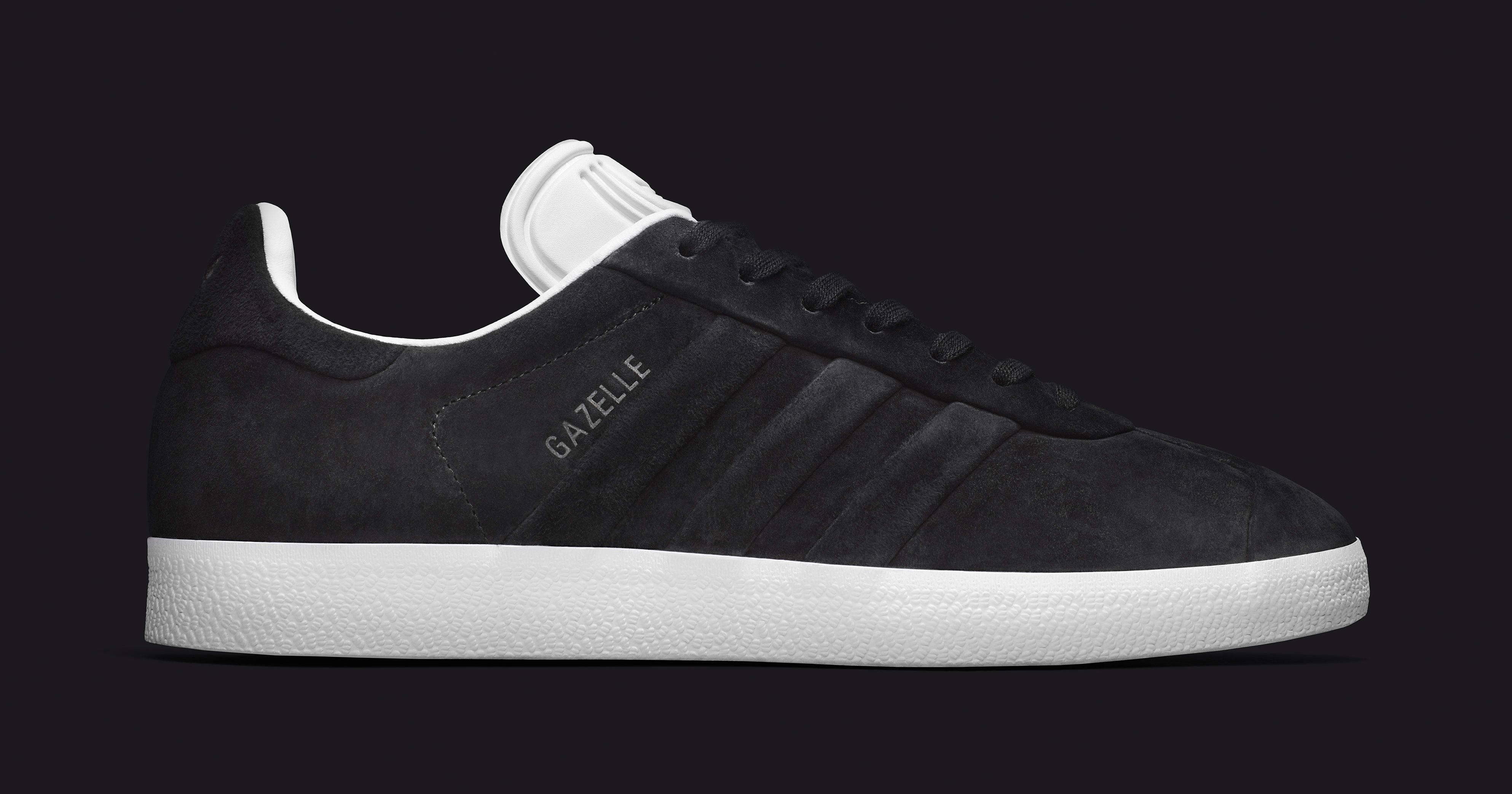 adidas gazelle stitch and turn black