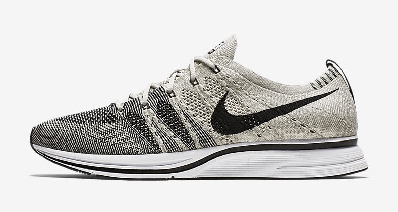 pale grey flyknit trainer