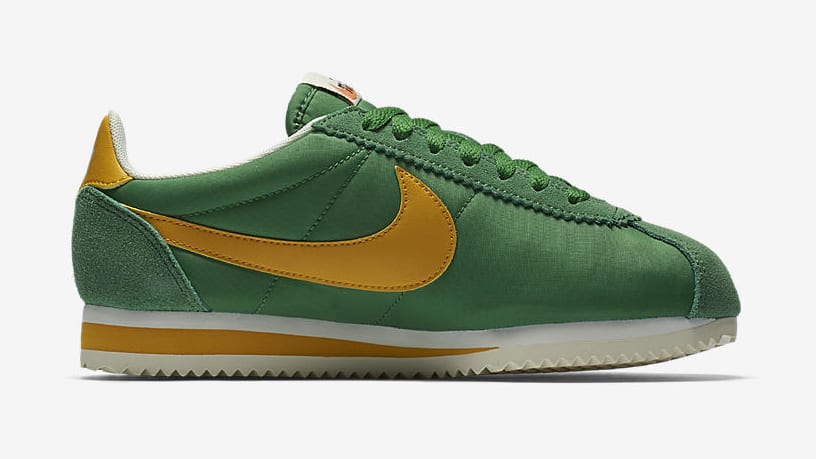 nike cortez yellow and green