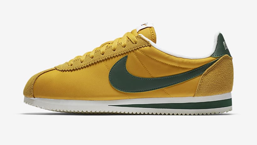 yellow and green nike cortez