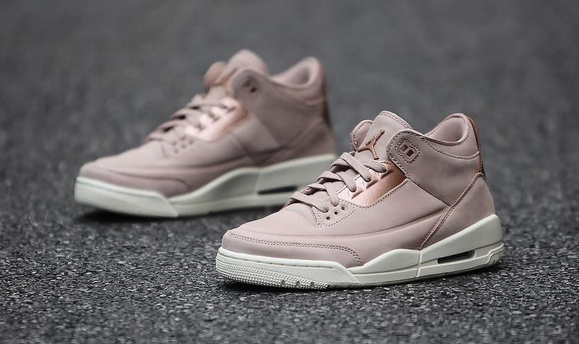 Air jordan retro best sale 3 rose gold