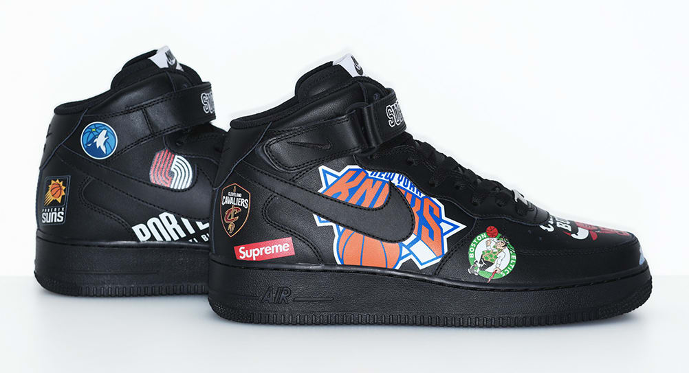 birthday Hunger lesson Supreme x Nike x NBA Collection Air Force 1 Mid 'White' AQ8017-100 'Black'  AQ8017-001 Release Date | Sole Collector