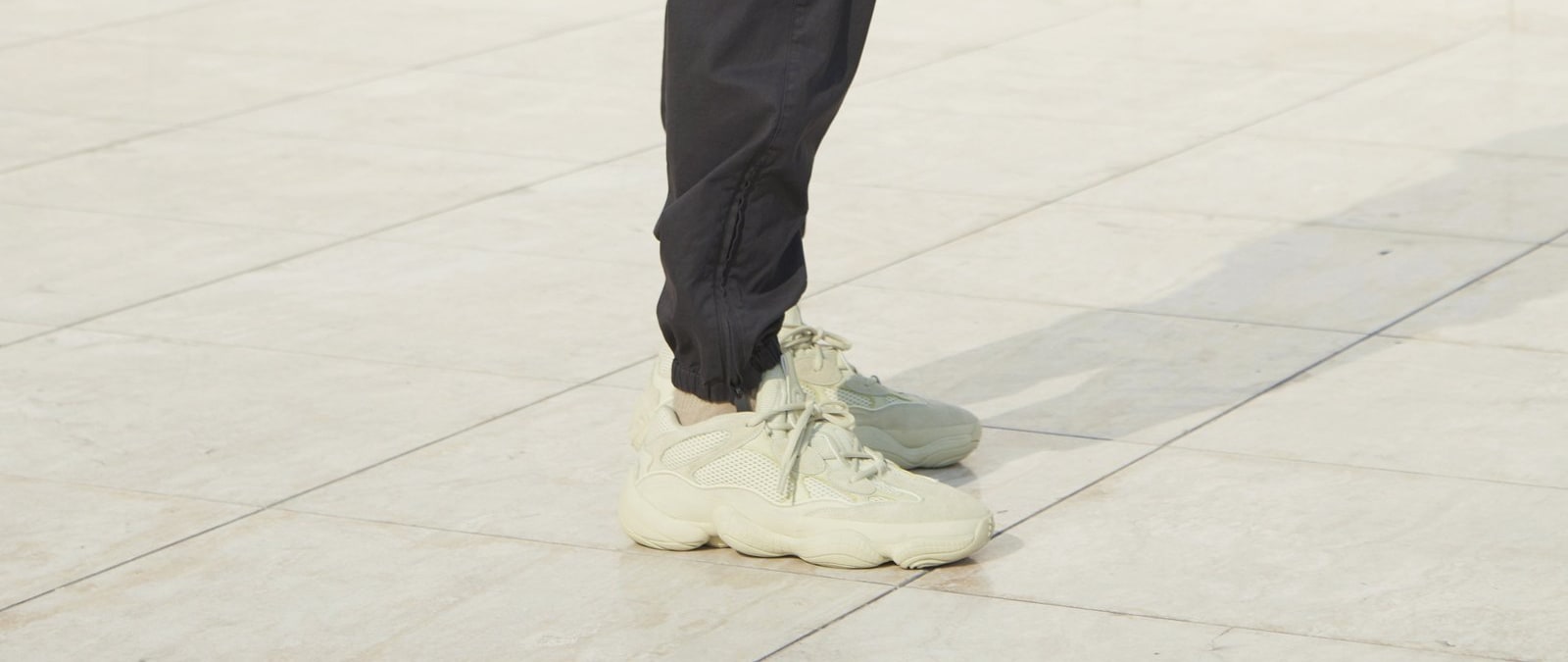 supermoon yellow yeezy 500 on feet