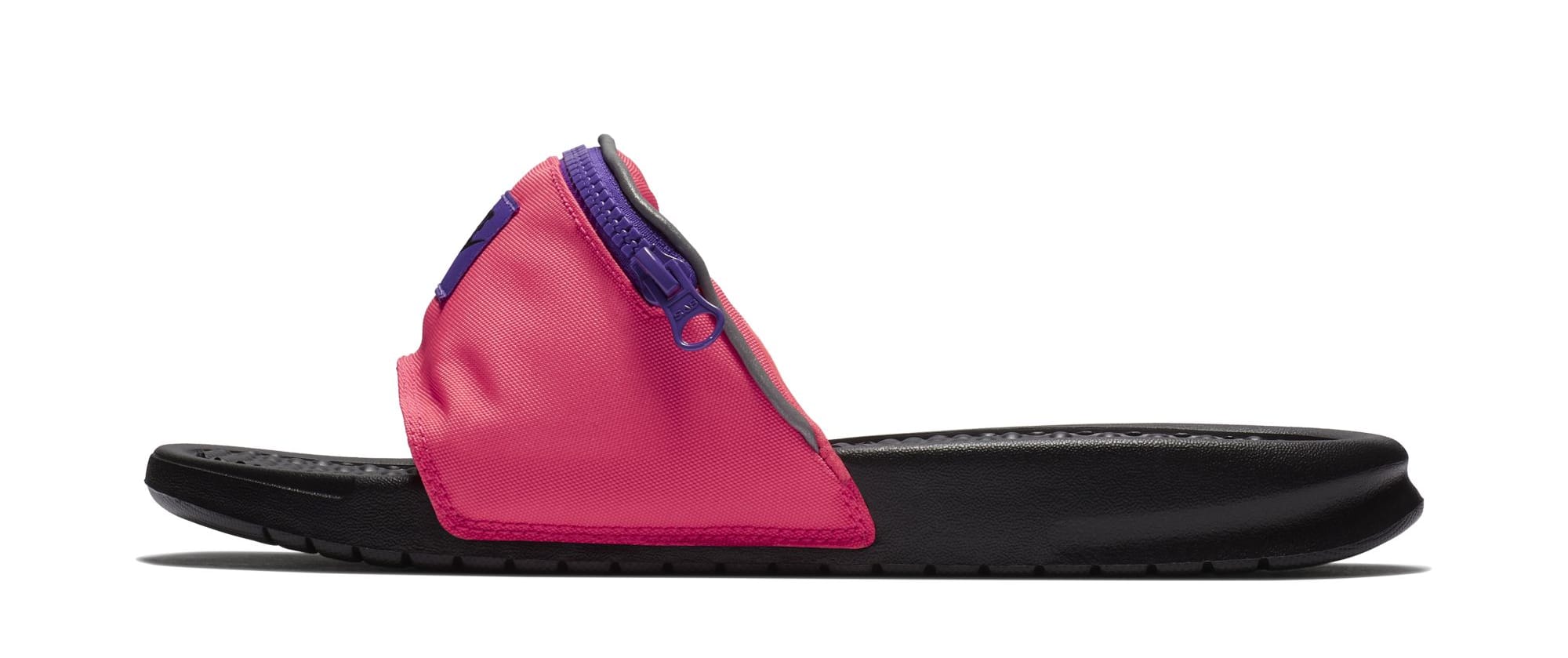 nike slides with zipper pouch