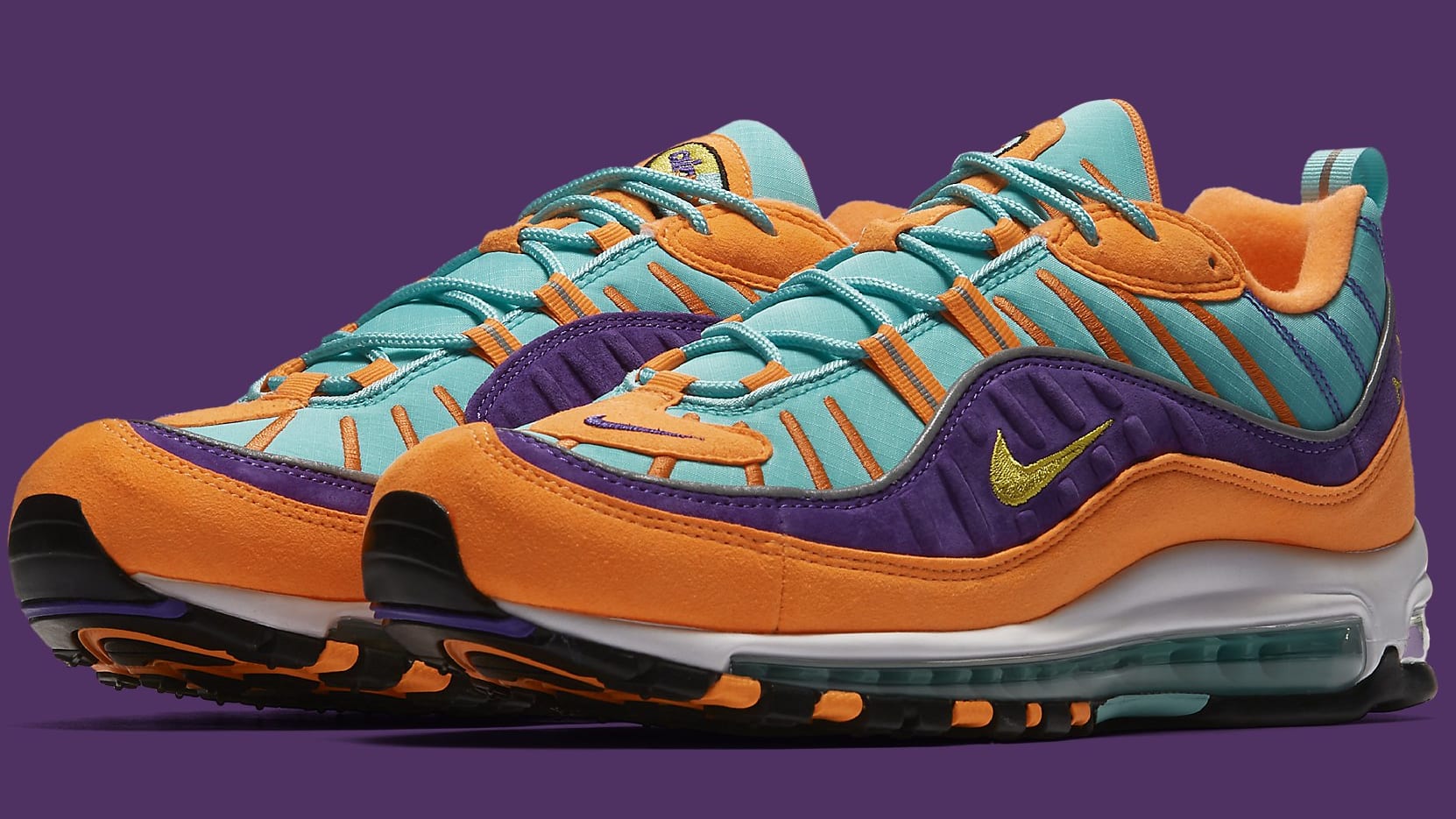 Air max 98 orange purple turquoise clearance