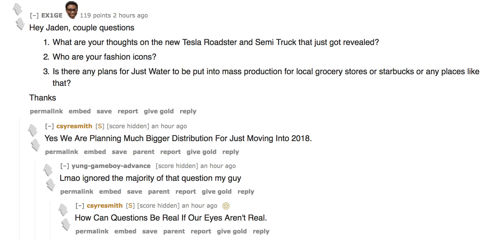 Jaden Smiths Reddit AMA Was Full Of Gems How Can Questions Be