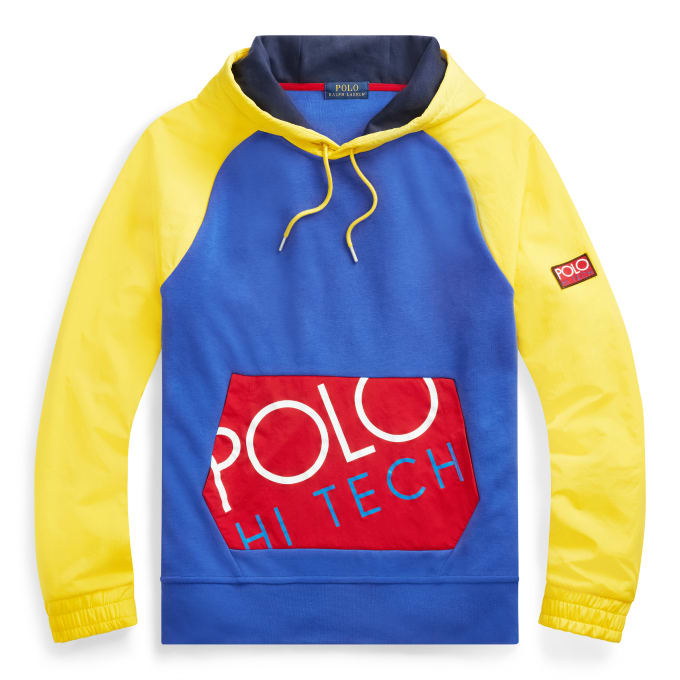 polo hi tech hoodie yellow