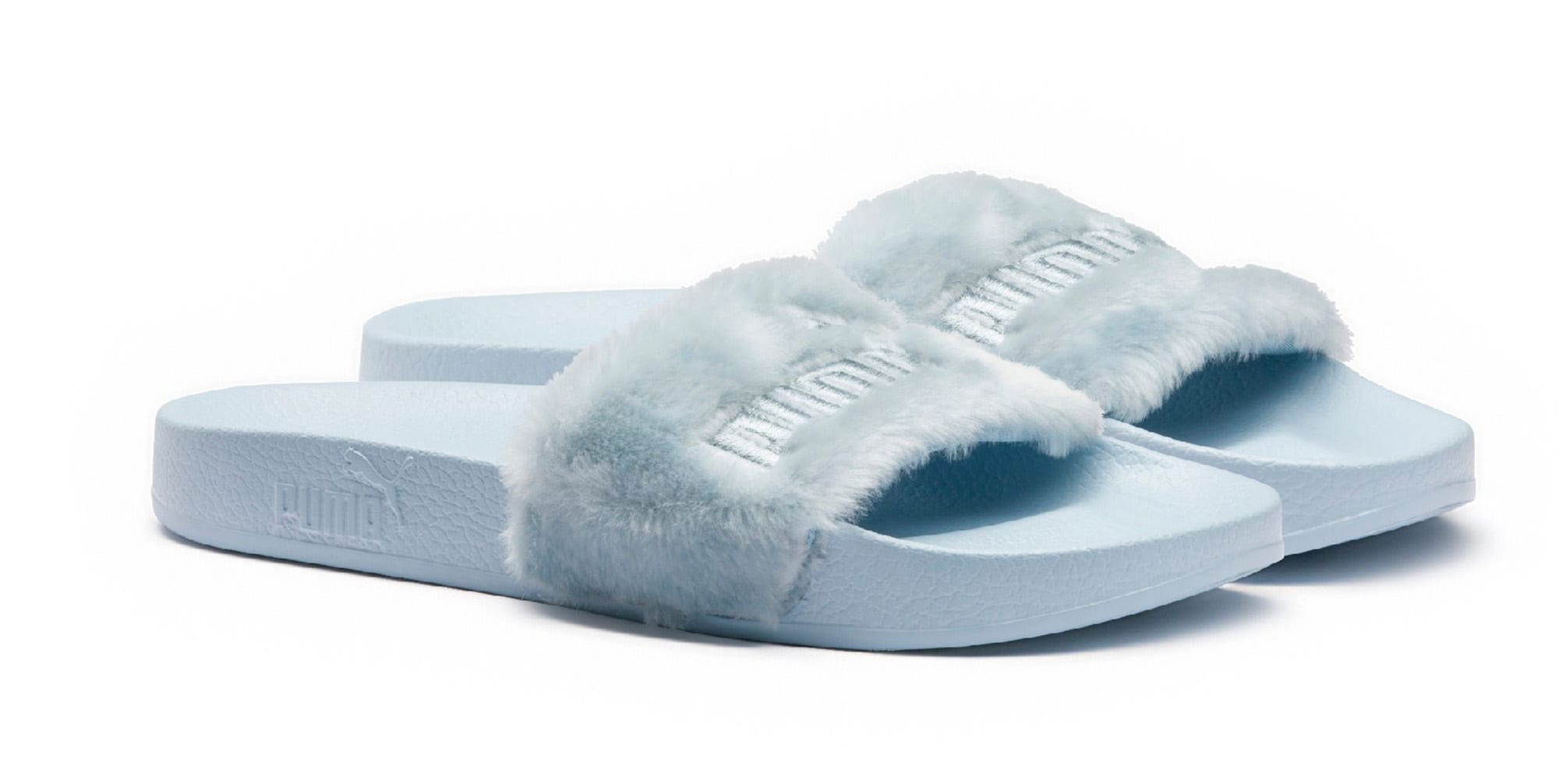 puma furry slides