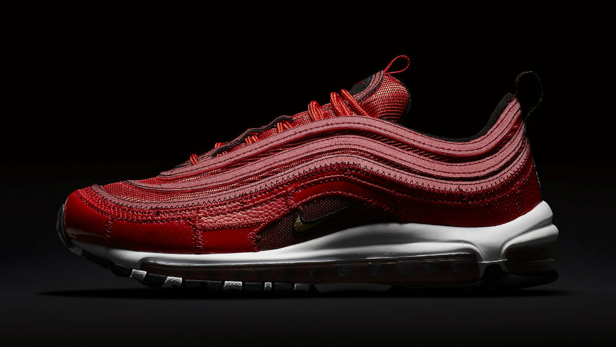 Nike Air Max 97 Patchwork CR7 Ronaldo Red Release Date AQ0655-600 ... Nike Air Max 97 Patchwork CR7 Ronaldo Red Release Date AQ0655-600 Dark Profile