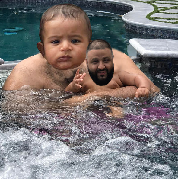 DJ Khaled and Asahd, Face Swapped | PigeonsandPlanes - 590 x 593 jpeg 93kB