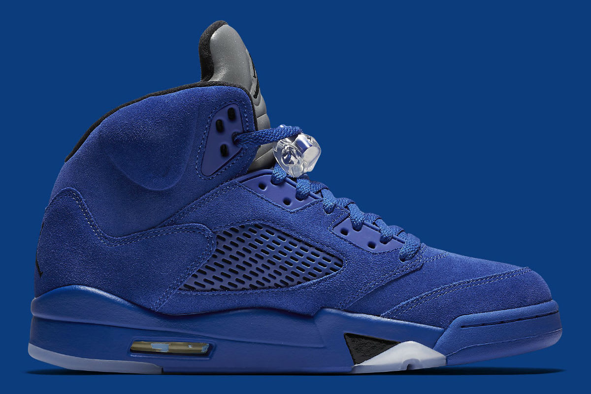 Jordan 5s blue clearance suede