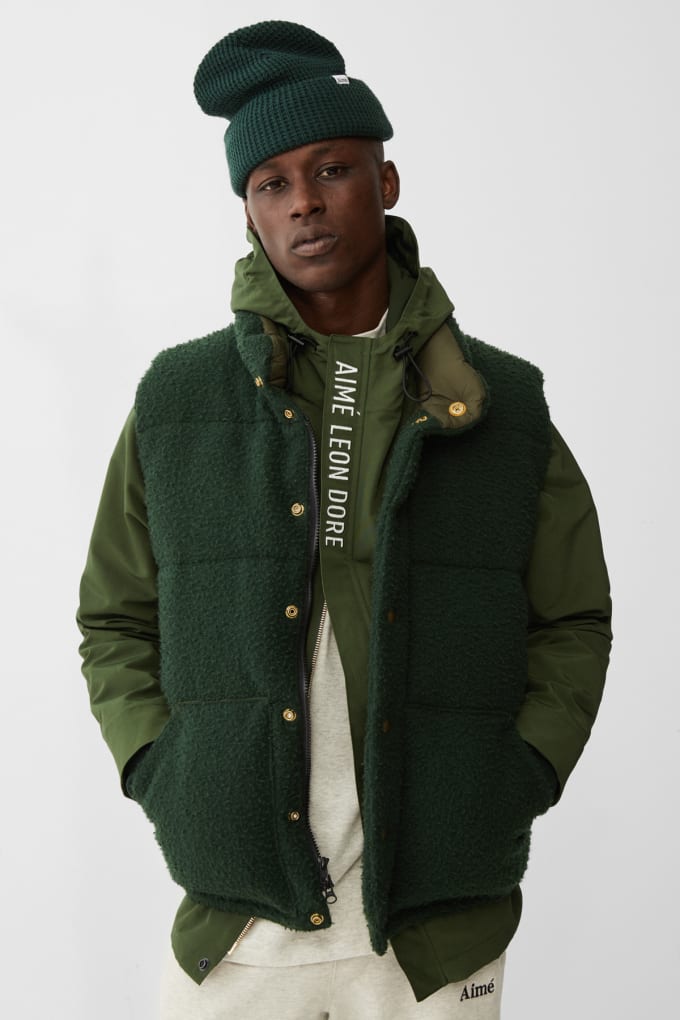 aime leon dore snap mock hoodie