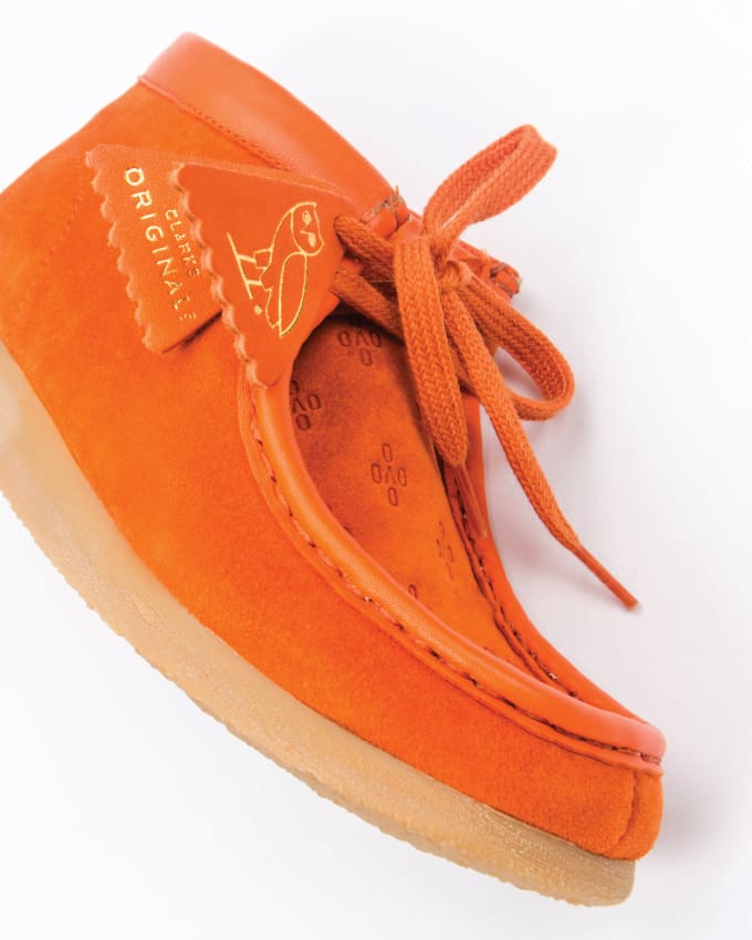 clarks orange shoes