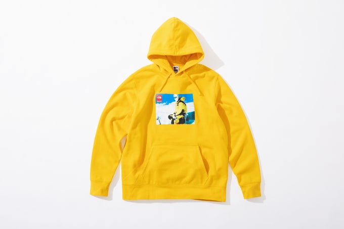 supreme north face yellow