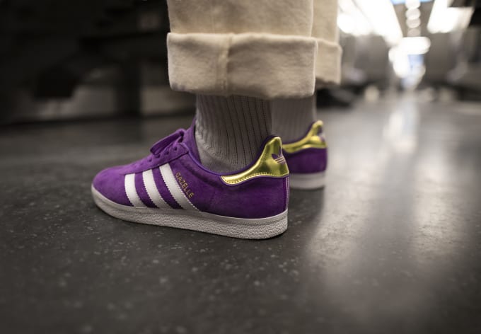 adidas originals tfl samba rose in purple and white