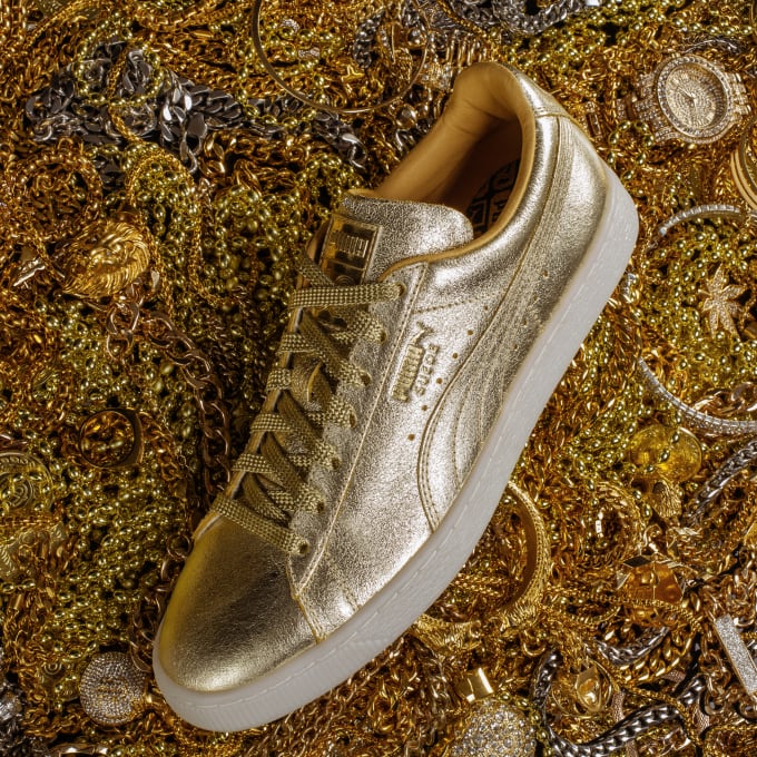 puma suede classic 50th gold sneaker