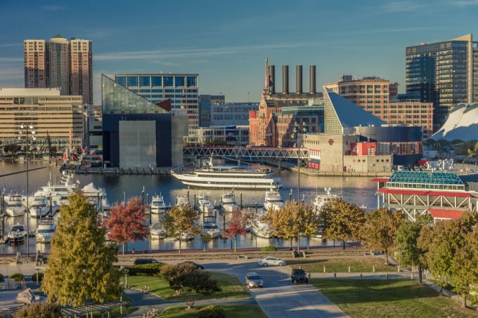 This is a panoramic view of Baltimore.