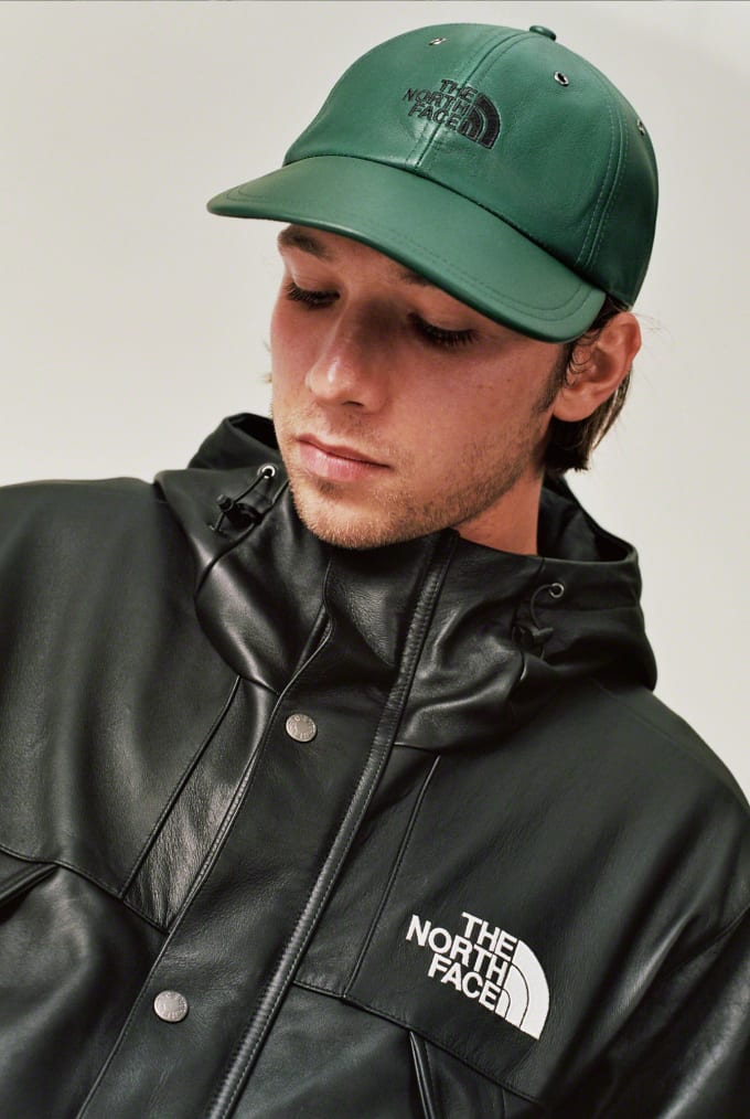 supreme north face leather