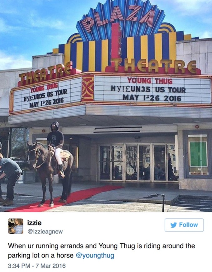 Young Thug Rode A Horse Around Atlanta To Promote His New Tour Complex