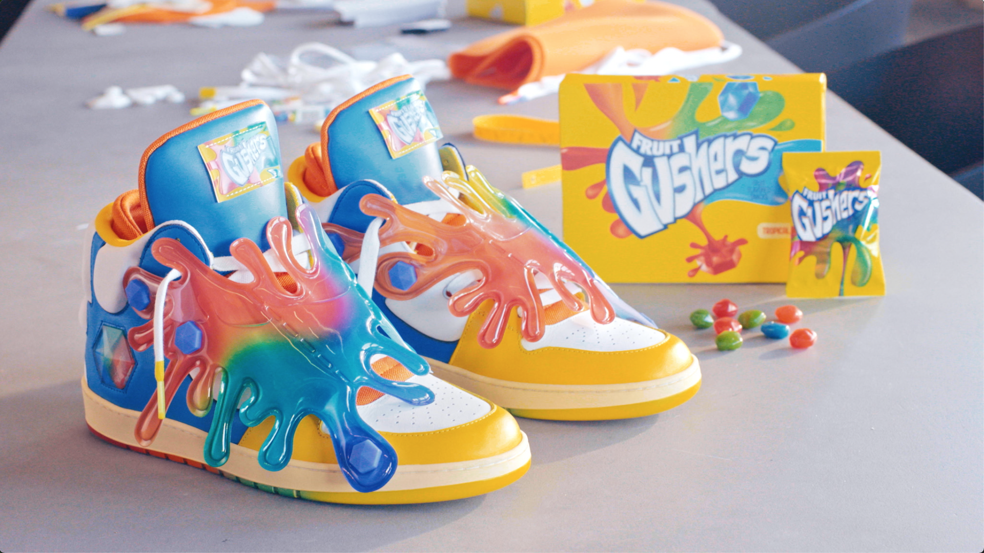Preview RAL7000Studio x Gushers Crazy Custom Sneaker Before ComplexLand
