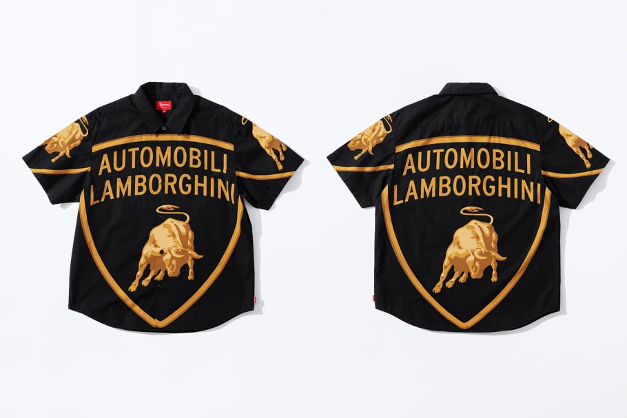 Supreme®/Automobili Lamborghini Hockey Jersey  : Contrast Stitch Pocket Tee (Black).