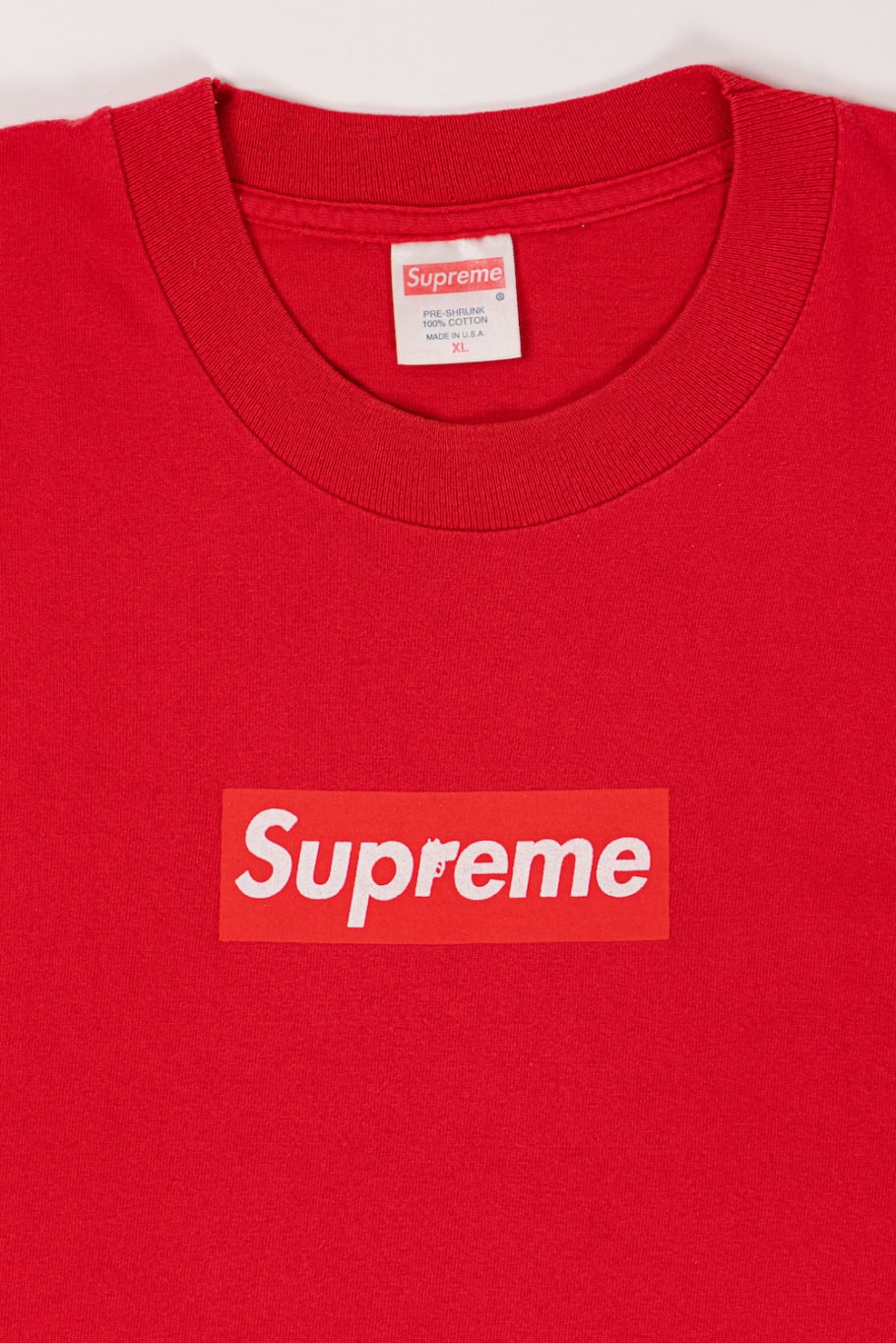 袖丈長袖SUPREME Box logo RED made in USA