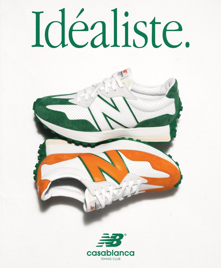 casablanca x new balance 327 tennis club