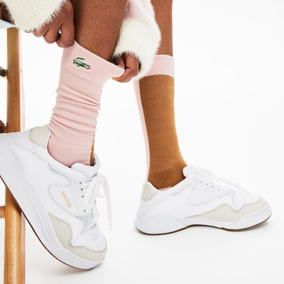 pink lacoste socks