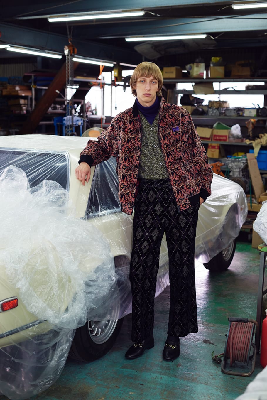 Needles Rework Baracuta's G9 Jacket in Bold New Patterns for 爆発的な割引 (black) g9 baracuta needles サイズ40 ミリタリージャケット