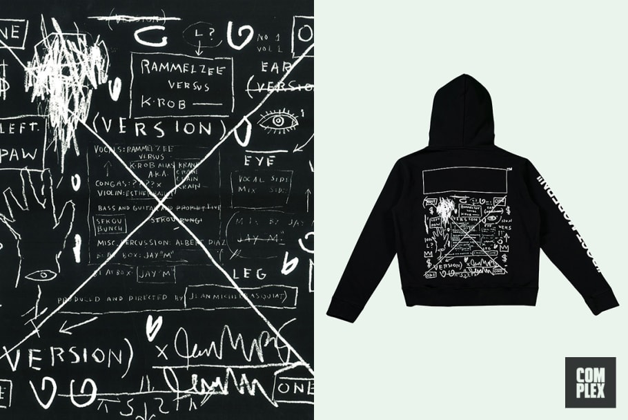 off white basquiat graphic hoodie