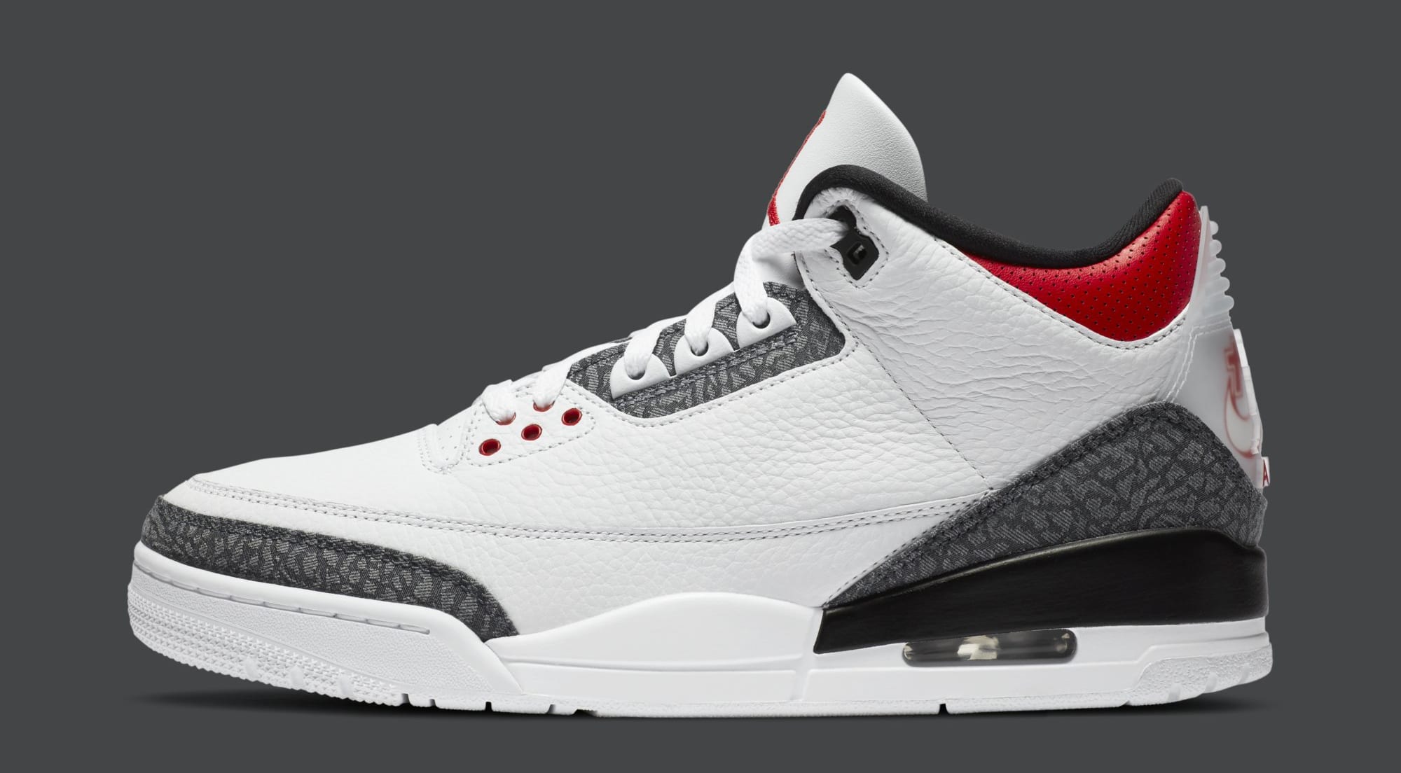 air jordan 3 white red black