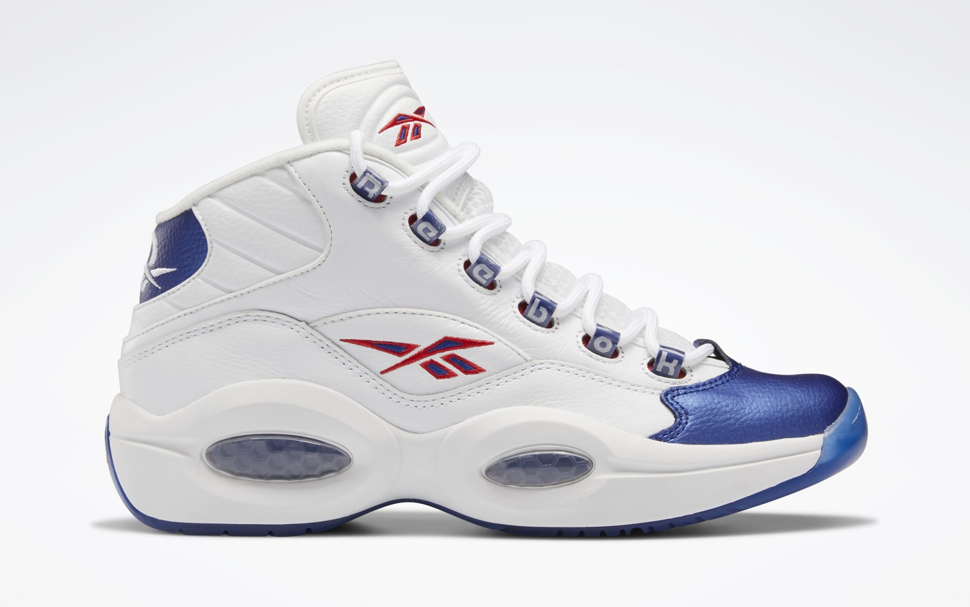 Red and blue iverson shoes Clearance