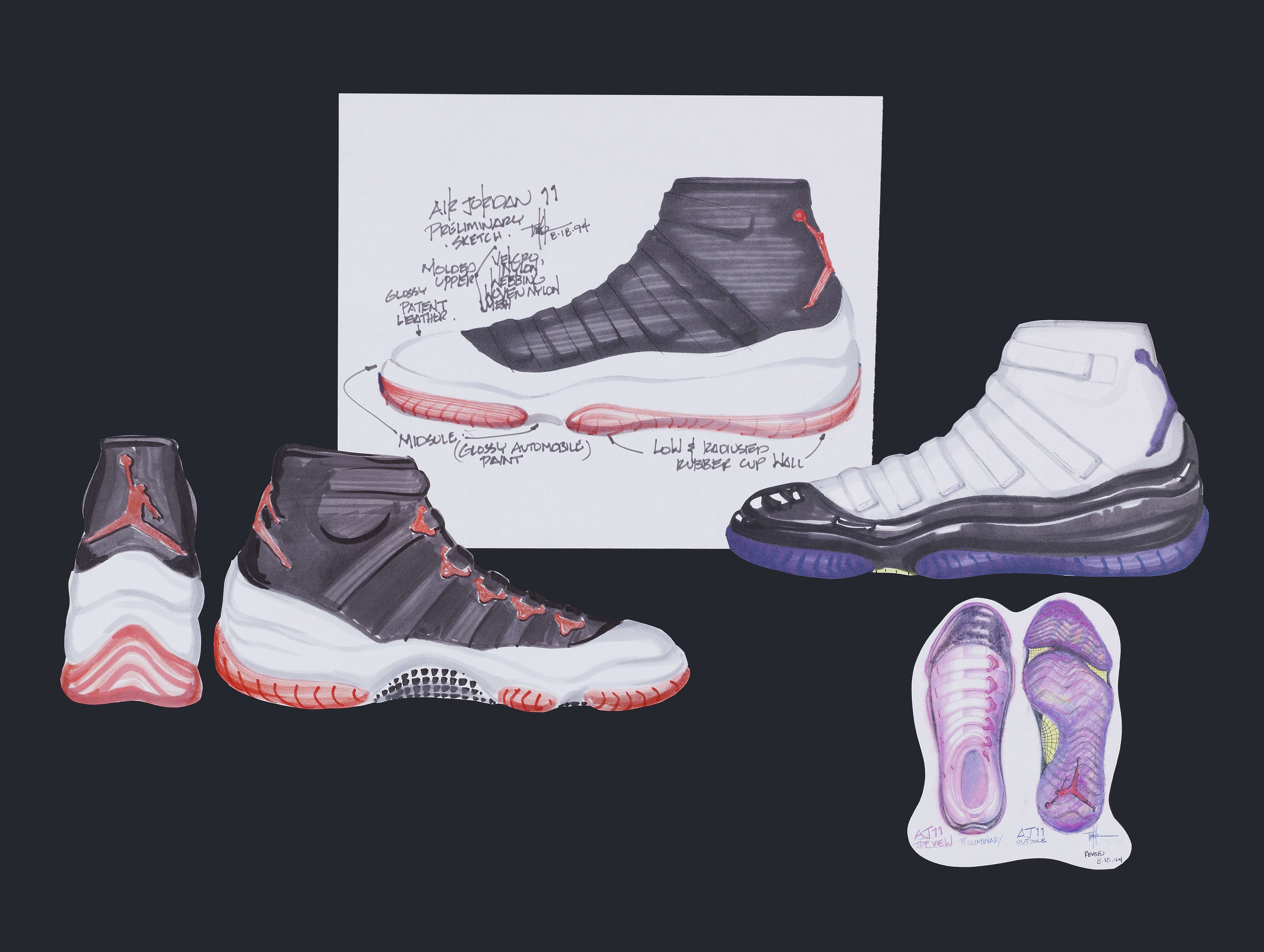 jordan 11 sketch