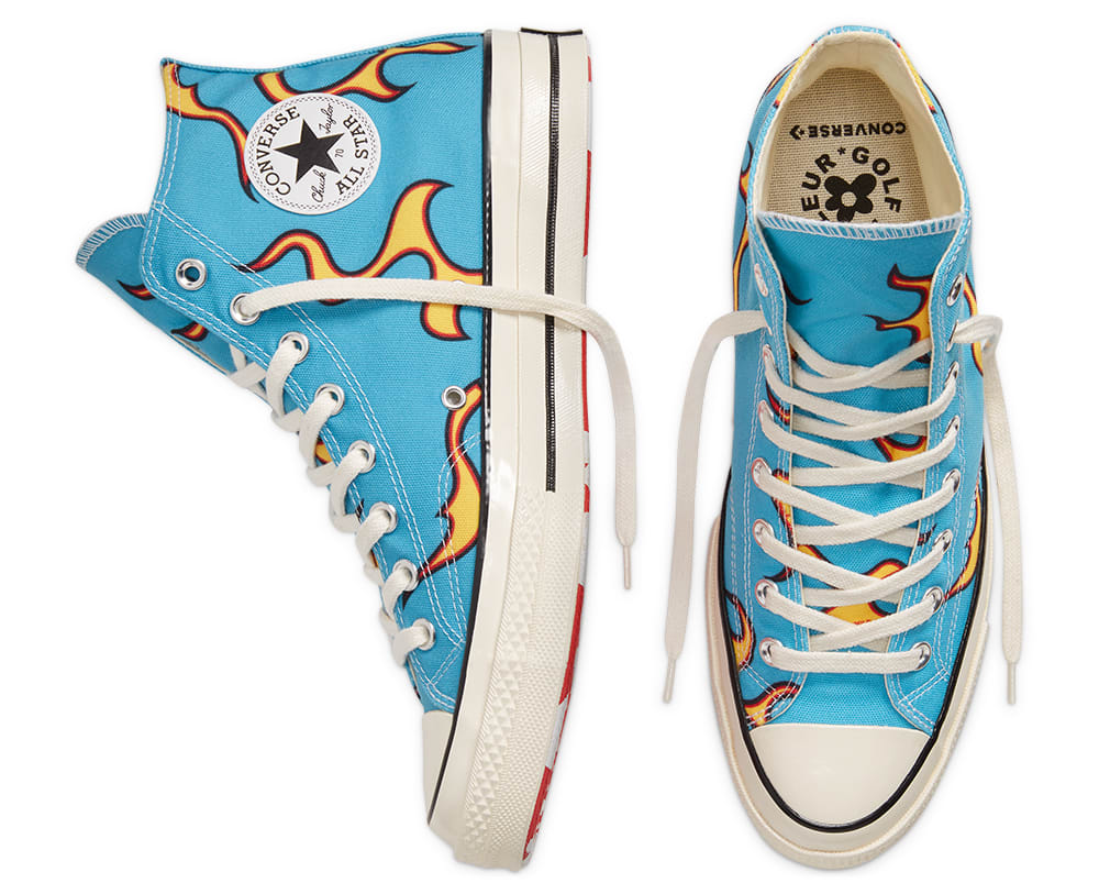 blue flame converse