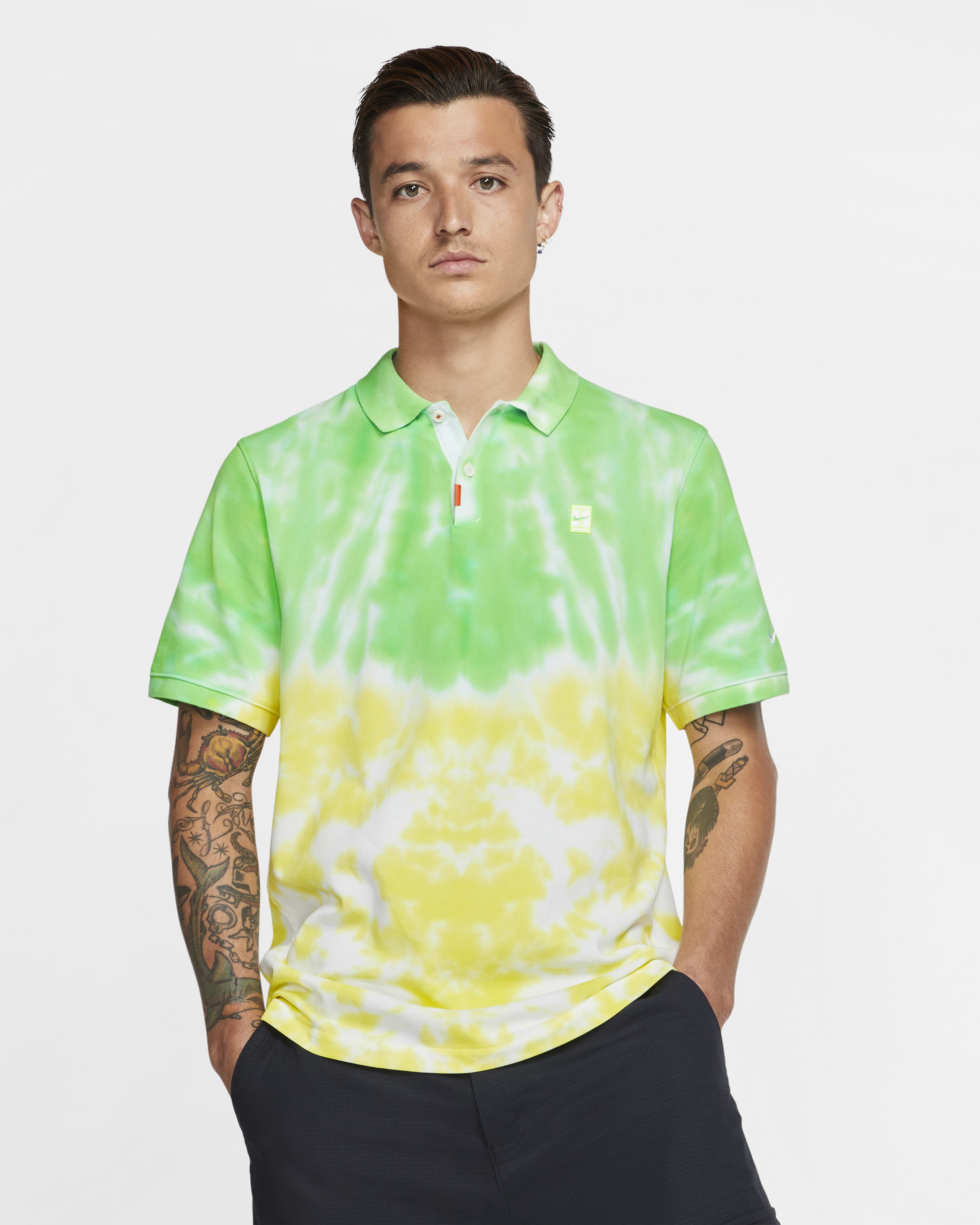 the nike polo tie dye