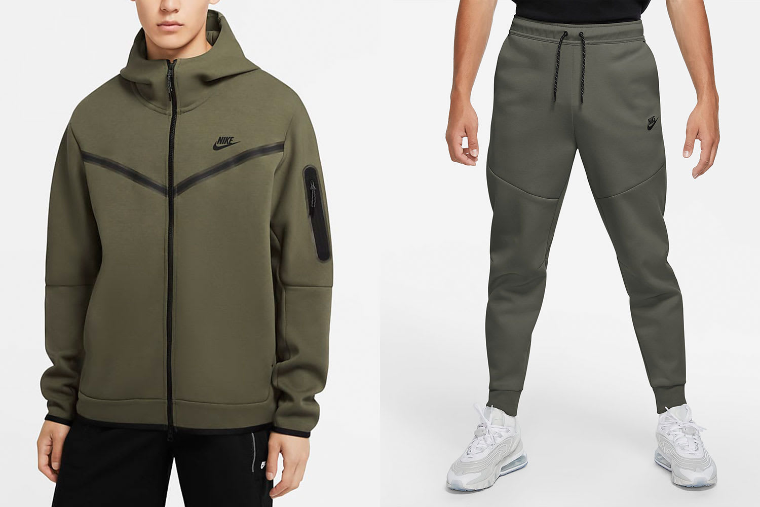 nike sweatsuit olive green