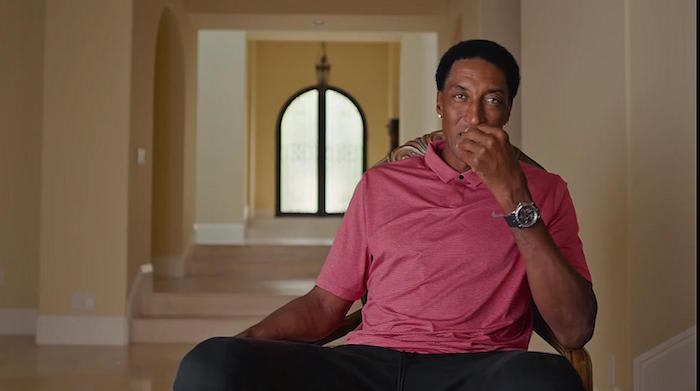 Screenshot of Scottie Pippen and his watch during 'The Last Dance.'