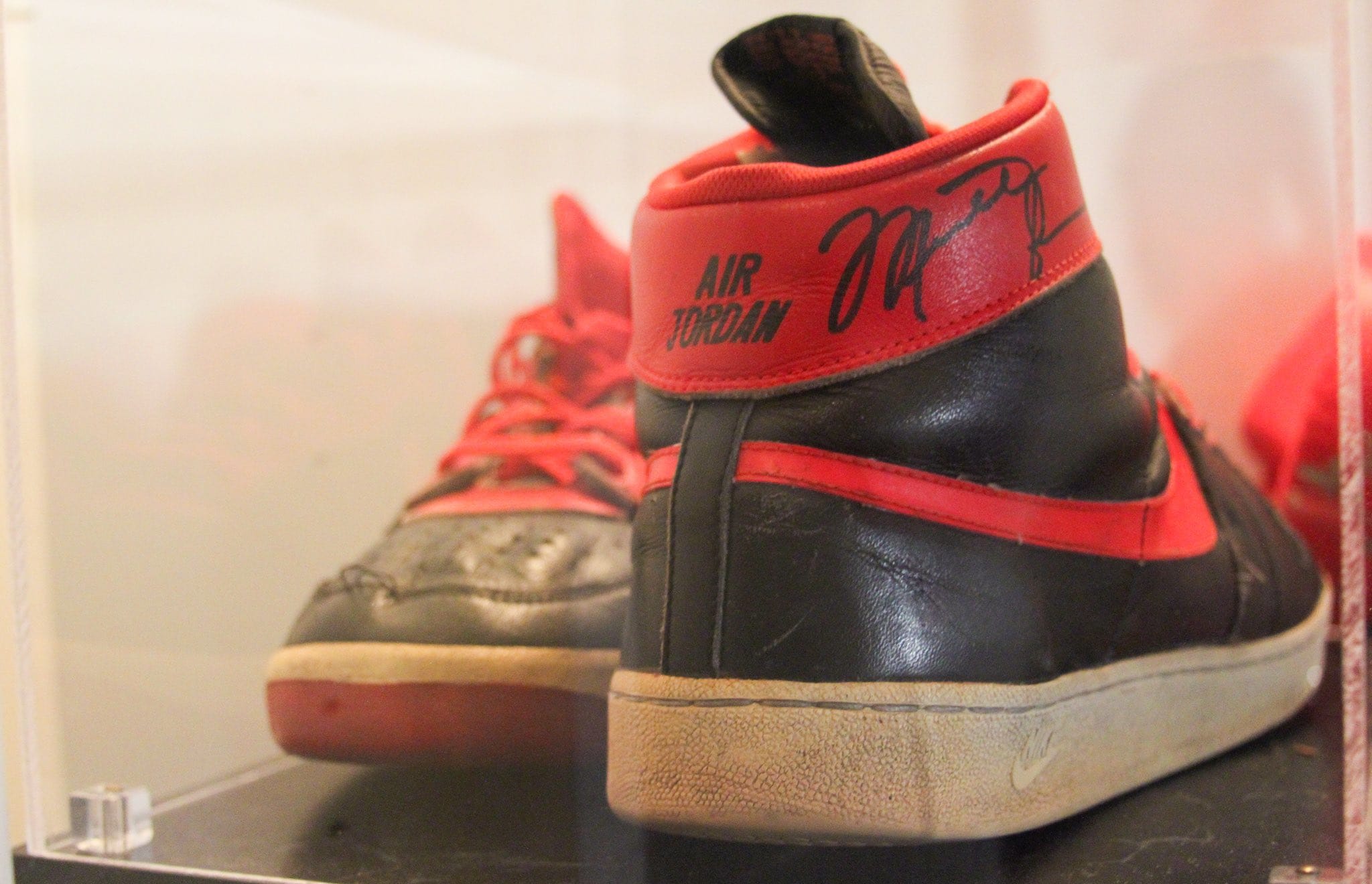 jordan nike black and red