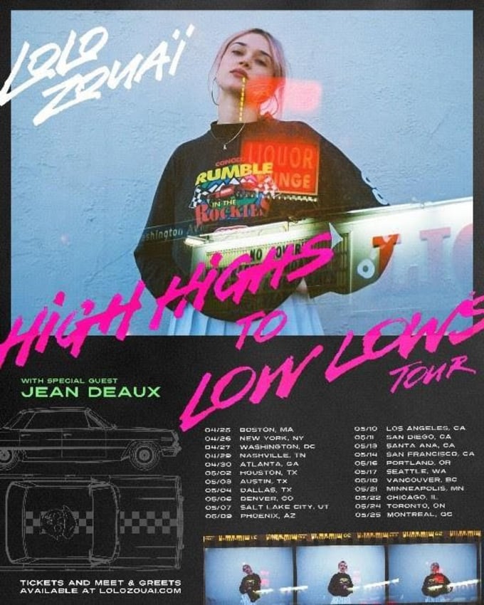 Lolo Zouai 'High Highs to Low Lows' Tour