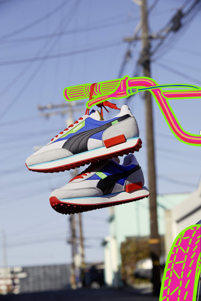 Puma Bless The Future Rider And Style Rider Sneakers With A Blast Of Blue In Latest Colour Complex