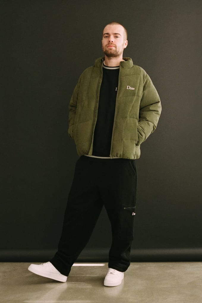 DIME corduroy wave puffer jacket L smcint.com