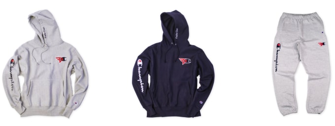 faze champion hoodie navy blue