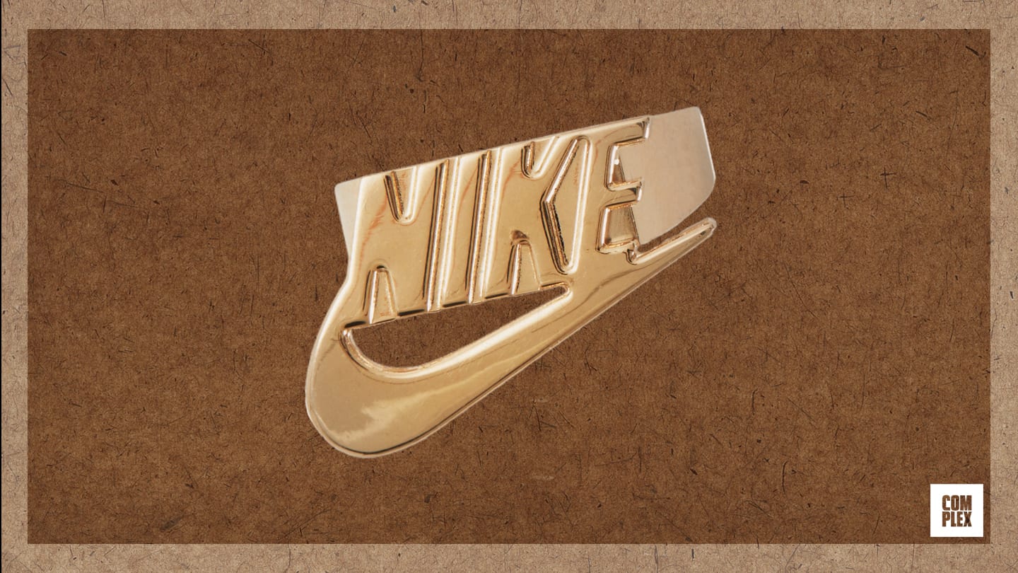 supreme nike gold ring