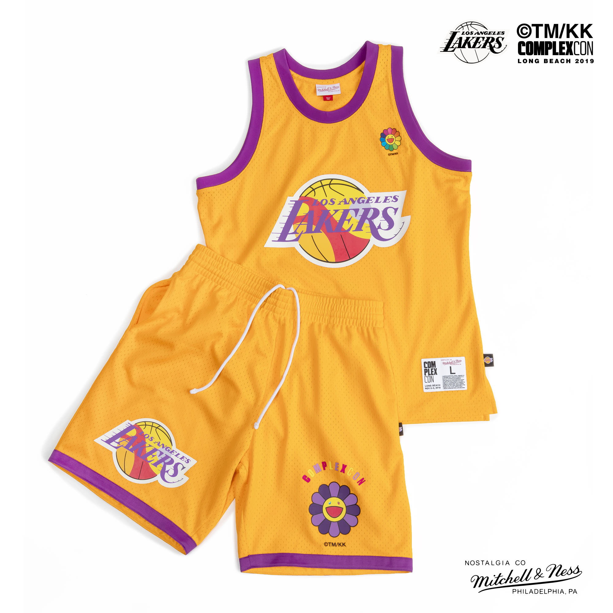 mitchell and ness lakers baseball jersey